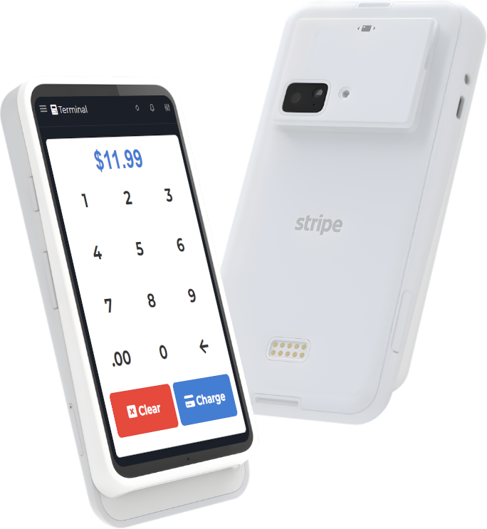 Stripe S710 terminal running M&M POS